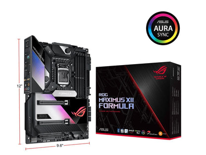 ASUS ROG MAXIMUS XII FORMULA (WiFi 6) LGA 1200 Intel Z490 SATA 6Gb/s ATX Intel Motherboard (16 Power Stages, EK CrossChill III, 10Gbps & Intel 2.5Gb LAN, Triple M.2, 2" Livedash OLED, Aura Sync)