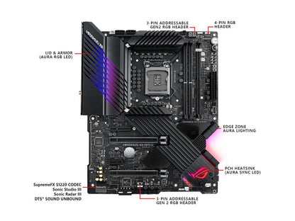 ASUS ROG MAXIMUS XII APEX (WiFi 6) LGA 1200 Intel Z490 SATA 6Gb/s ATX Intel Motherboard (16 Power Stages, DDR4 4800, Intel 2.5Gb LAN, DIMM.2, USB 3.2 Gen 2 and Aura Sync RGB)