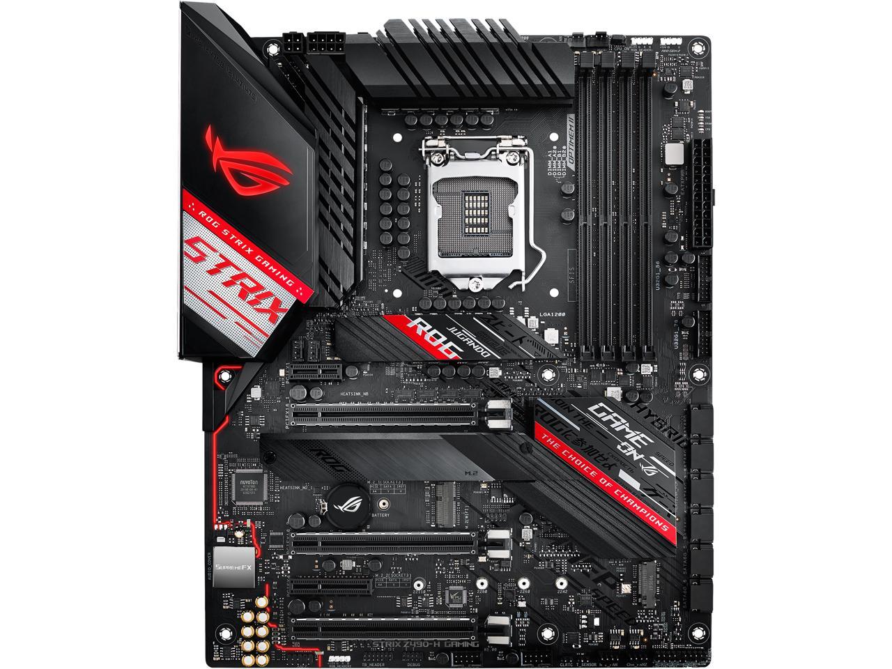 ASUS ROG STRIX Z490-H GAMING LGA 1200 (Intel 10th Gen) Intel Z490 SATA 6Gb/s ATX Intel Motherboard (12+2 Power Stages, DDR4 4600, Intel 2.5Gb Ethernet, USB 3.2 Gen 2, AURA Sync)