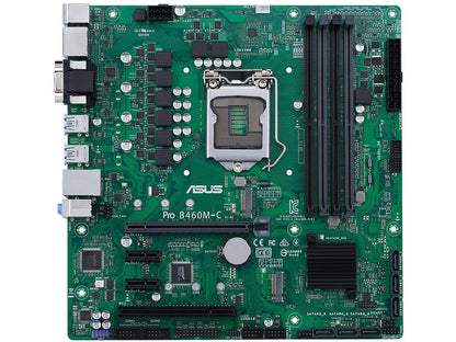 ASUS PRO B460M-C/CSM LGA 1200 Intel B460 SATA 6Gb/s Micro ATX Intel Motherboard