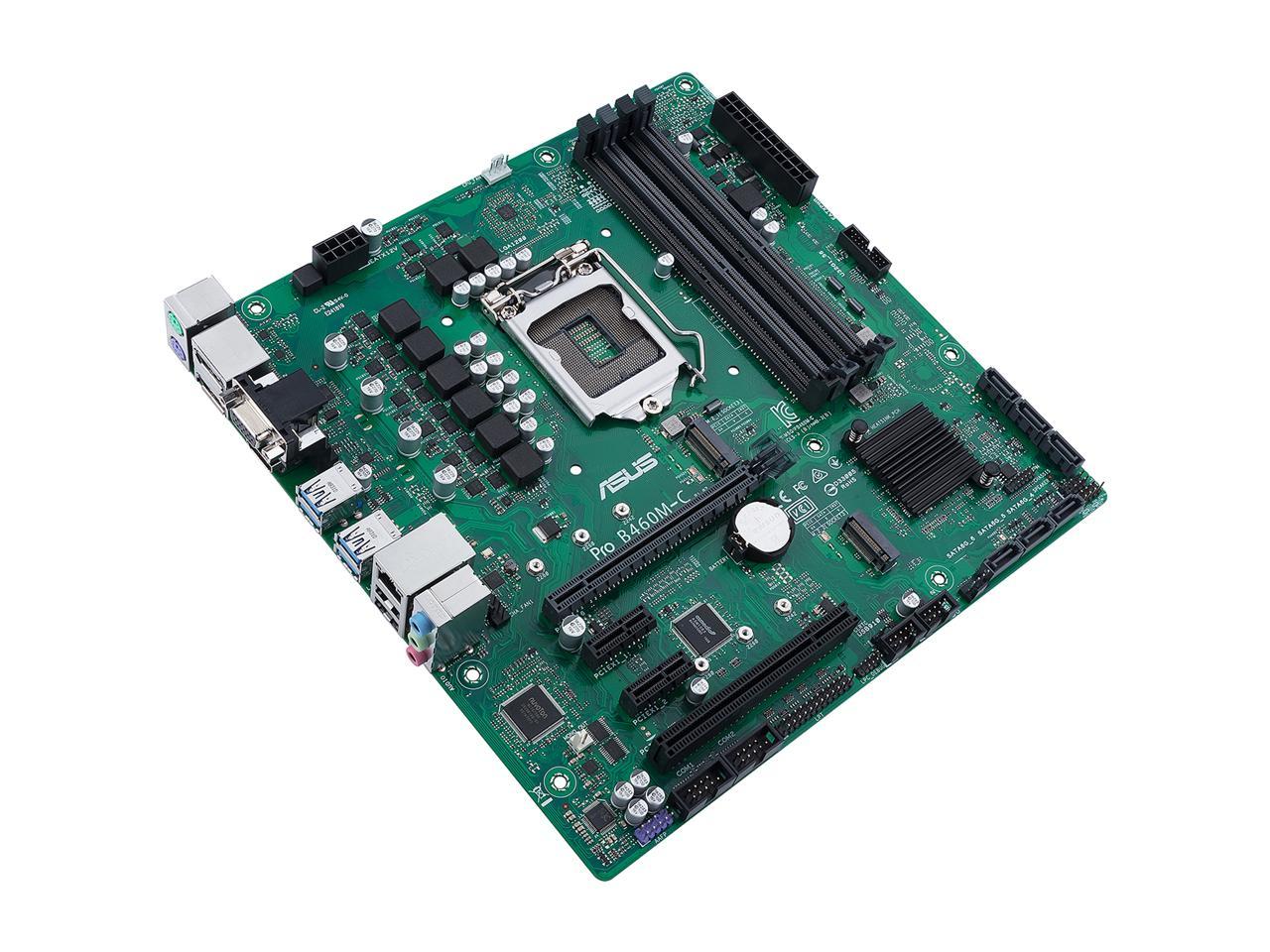 ASUS PRO B460M-C/CSM LGA 1200 Intel B460 SATA 6Gb/s Micro ATX Intel Motherboard