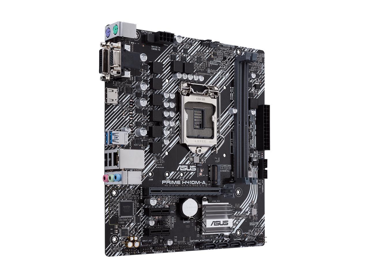 ASUS PRIME H410M-A/CSM LGA 1200 Intel H410 SATA 6Gb/s Micro ATX Intel Motherboard