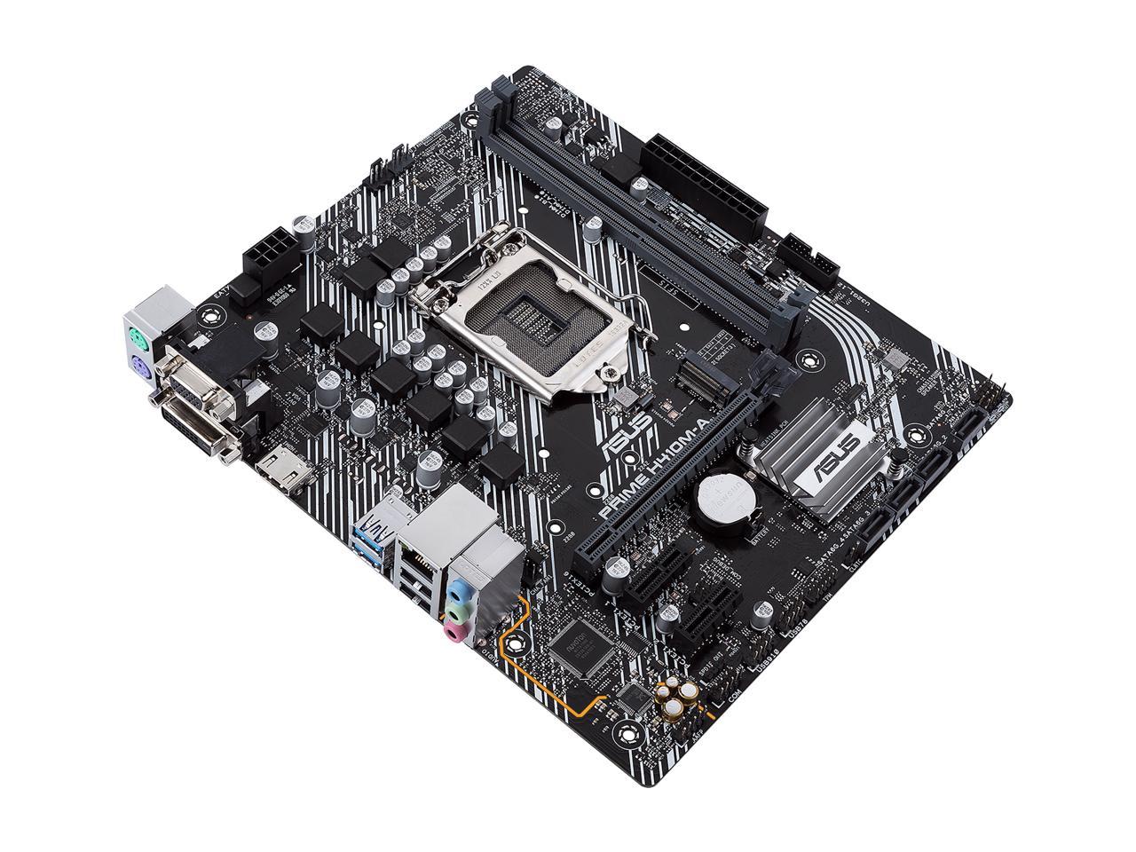 ASUS PRIME H410M-A/CSM LGA 1200 Intel H410 SATA 6Gb/s Micro ATX Intel Motherboard