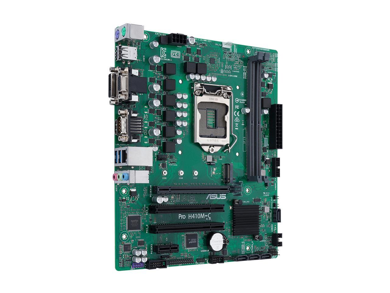 ASUS PRO H410M-C/CSM LGA 1200 Intel H410 SATA 6Gb/s Micro ATX Intel Motherboard