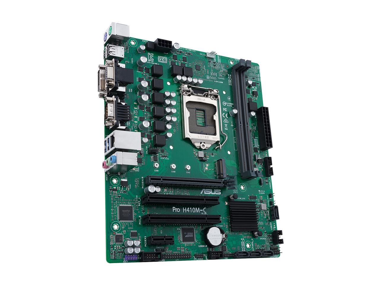 ASUS PRO H410M-C/CSM LGA 1200 Intel H410 SATA 6Gb/s Micro ATX Intel Motherboard