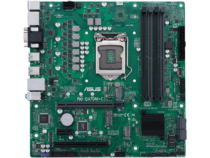ASUS PRO Q470M-C/CSM LGA 1200 Intel Q470 SATA 6Gb/s Micro ATX Intel Motherboard