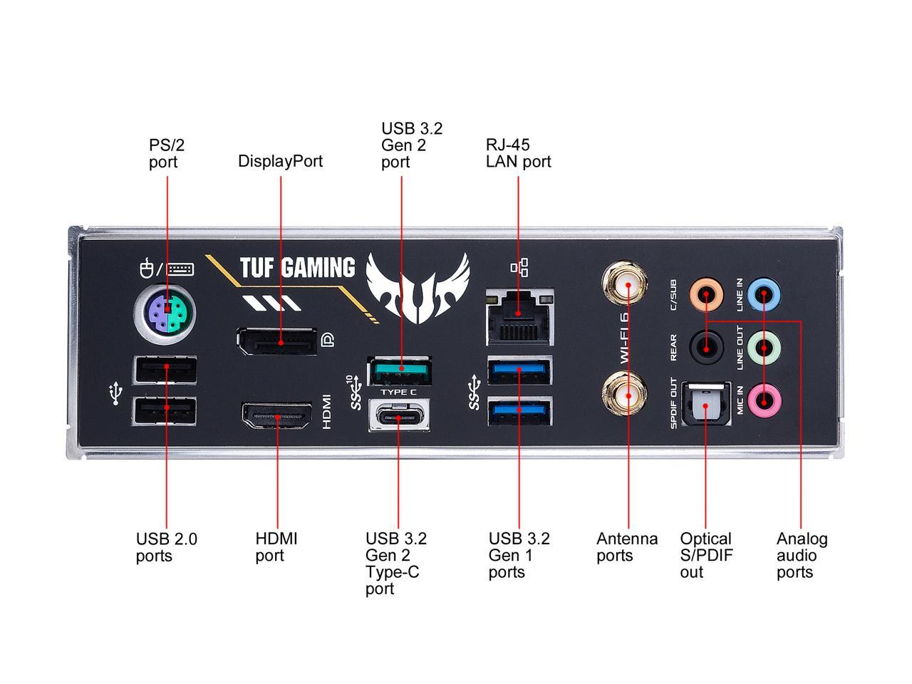 ASUS TUF GAMING H470-PRO (WI-FI) LGA 1200 Intel H470 SATA 6Gb/s ATX Intel Motherboard