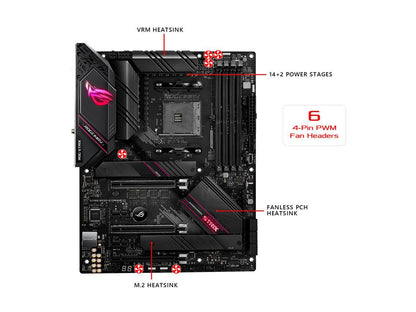 ASUS ROG Strix B550-E Gaming AMD AM4 (3rd Gen Ryzen) ATX Gaming Motherboard (PCIe 4.0, NVIDIA SLI, WiFi 6, 2.5Gb LAN, 14+2 Power Stages, Front USB 3.2 Type-C, Addressable Gen 2 RGB and AURA Sync)