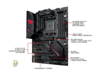 ASUS ROG Strix B550-F Gaming (WiFi 6) AMD AM4 (3rd Gen Ryzen) ATX Gaming Motherboard (PCIe 4.0, 2.5Gb LAN, BIOS FlashBack, HDMI 2.1, Addressable Gen 2 RGB Header and AURA Sync)