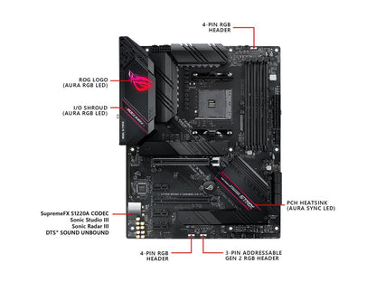 ASUS ROG STRIX B550-F GAMING AM4 AMD B550 SATA 6Gb/s ATX AMD Motherboard