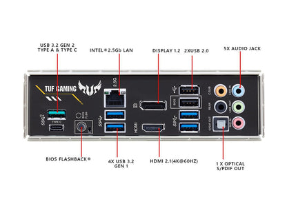 ASUS TUF GAMING B550-PLUS AMD AM4 (3rd Gen Ryzen) ATX Gaming Motherboard (PCIe 4.0, 2.5Gb LAN, HDMI 2.1, BIOS FlashBack, USB 3.2 Gen 2, Addressable Gen 2 RGB Header and AURA Sync)
