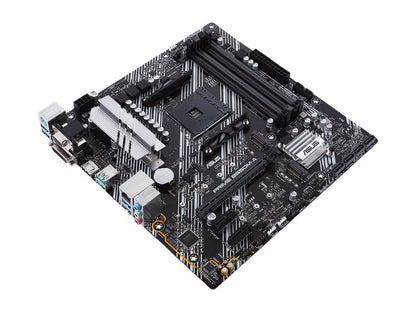 ASUS Prime B550M-A/CSM AMD AM4 (3rd Gen Ryzen) microATX Commercial Motherboard (PCIe 4.0, ECC Memory, 1Gb LAN, HDMI 2.1/D-Sub, 4K@60HZ, TPM, ASUS Control Center Express)
