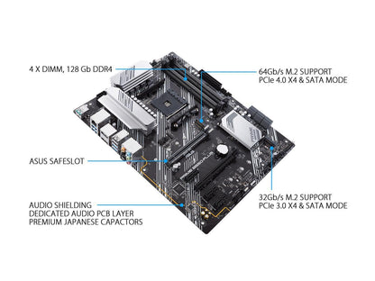 ASUS PRIME B550-PLUS AM4 AMD B550 SATA 6Gb/s ATX AMD Motherboard