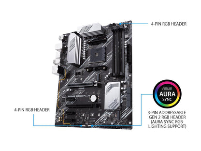 ASUS PRIME B550-PLUS AM4 AMD B550 SATA 6Gb/s ATX AMD Motherboard