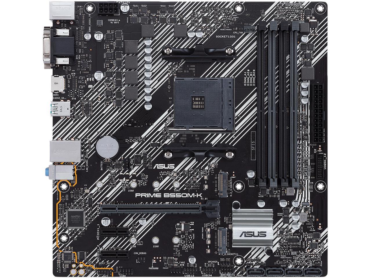 ASUS PRIME B550M-K AM4 AMD B550 SATA 6Gb/s Micro ATX AMD Motherboard