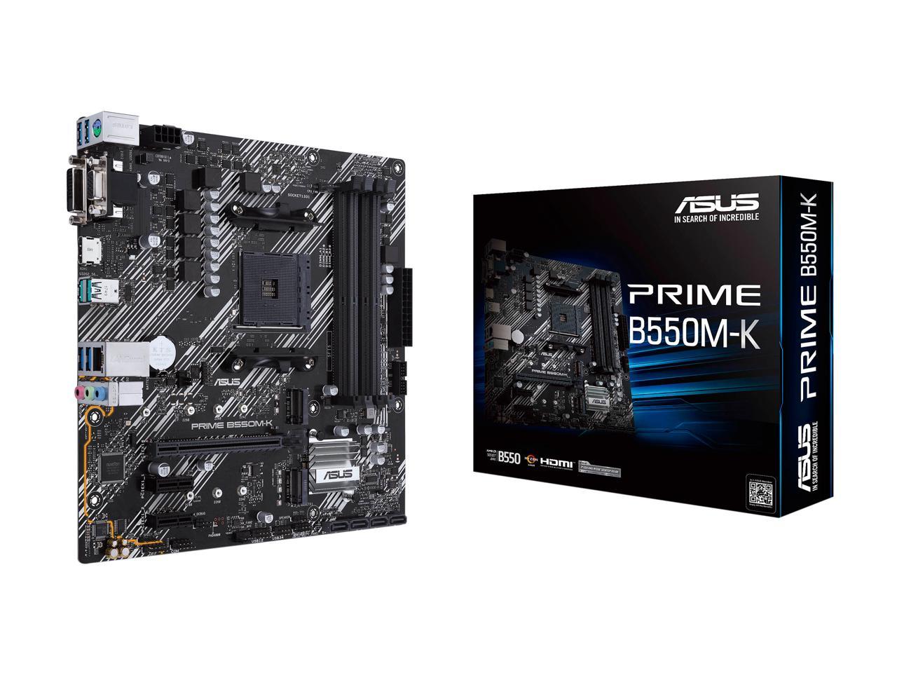 ASUS PRIME B550M-K AM4 AMD B550 SATA 6Gb/s Micro ATX AMD Motherboard