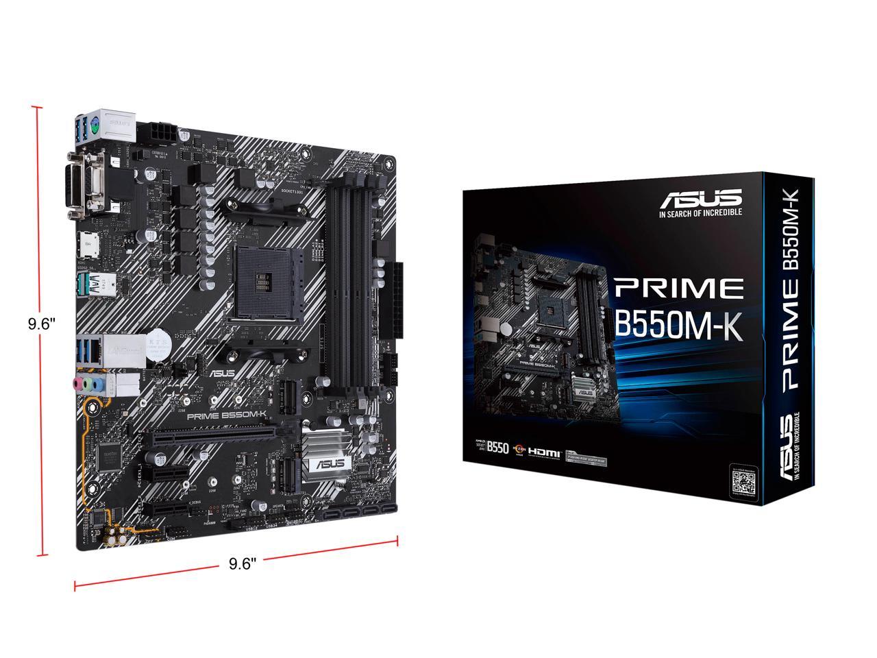ASUS PRIME B550M-K AM4 AMD B550 SATA 6Gb/s Micro ATX AMD Motherboard