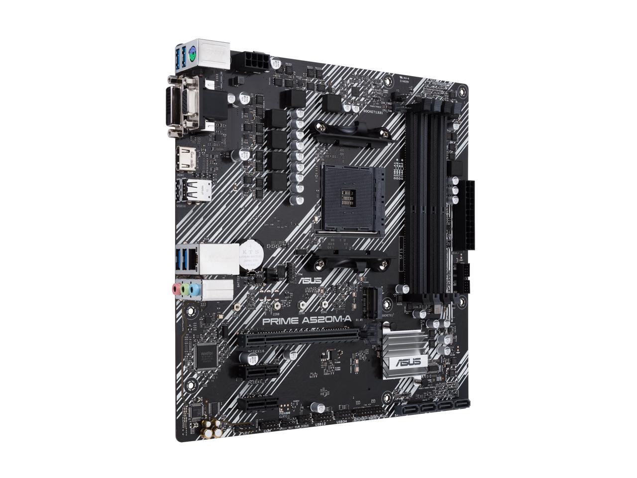 ASUS PRIME A520M-A/CSM AM4 AMD A520 SATA 6Gb/s Micro ATX AMD Motherboard