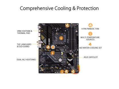 ASUS TUF GAMING B550-PLUS (WI-FI) AM4 AMD B550 SATA 6Gb/s ATX AMD Motherboard