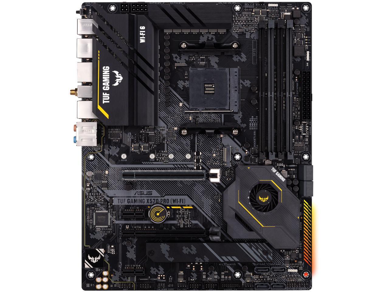 ASUS TUF Gaming X570-PRO (WiFi 6) AMD AM4 (3rd Gen Ryzen ATX Gaming Motherboard (PCIe 4.0, 2.5Gb LAN, BIOS Flashback, HDMI, USB 3.2 Gen 2, Addressable Gen 2 RGB Header and Aura Sync)