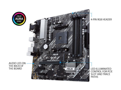 ASUS Prime B450M-A II AM4 AMD B450 SATA 6Gb/s Micro ATX AMD Motherboard
