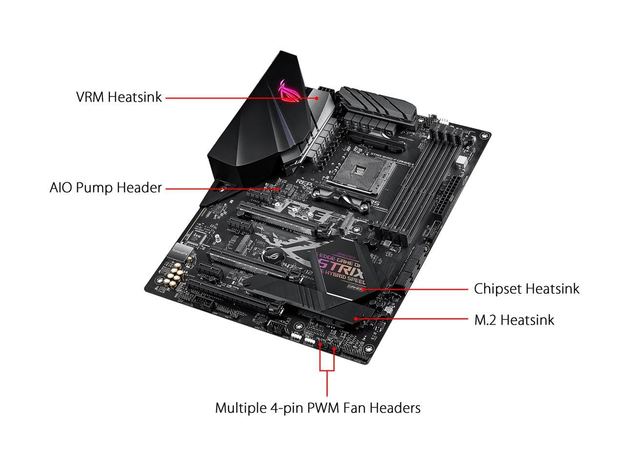ASUS ROG Strix B450-F Gaming II AMD AM4 (3rd Gen Ryzen) ATX Gaming Motherboard (8+4 Power Stages, HDMI 2.0b/DP, 2 x PCIe 3.0 x16, USB 3.2 Gen 2 Type A, USB Type-C, BIOS FlashBack, 256MB BIOS Flash ROM, AI Noise Canceling Microphone)