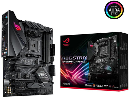 ASUS ROG Strix B450-F Gaming II AMD AM4 (3rd Gen Ryzen) ATX Gaming Motherboard (8+4 Power Stages, HDMI 2.0b/DP, 2 x PCIe 3.0 x16, USB 3.2 Gen 2 Type A, USB Type-C, BIOS FlashBack, 256MB BIOS Flash ROM, AI Noise Canceling Microphone)