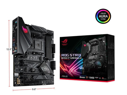 ASUS ROG Strix B450-F Gaming II AMD AM4 (3rd Gen Ryzen) ATX Gaming Motherboard (8+4 Power Stages, HDMI 2.0b/DP, 2 x PCIe 3.0 x16, USB 3.2 Gen 2 Type A, USB Type-C, BIOS FlashBack, 256MB BIOS Flash ROM, AI Noise Canceling Microphone)