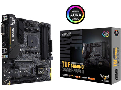ASUS TUF GAMING B450M-PLUS II AM4 AMD B450 SATA 6Gb/s Micro ATX AMD Motherboard