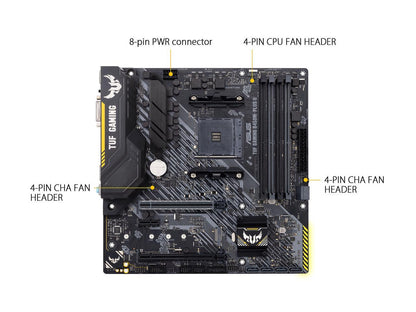ASUS TUF GAMING B450M-PLUS II AM4 AMD B450 SATA 6Gb/s Micro ATX AMD Motherboard