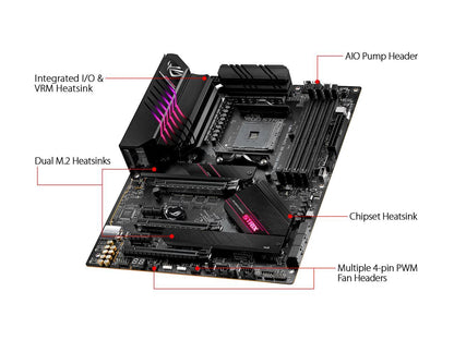 ASUS ROG Strix B550-XE Gaming WiFi AMD AM4 (Zen 3/3rd Gen Ryzen) ATX Gaming Motherboard (PCIe 4.0, WiFi 6, 2.5Gb LAN, 16 (90A) Power Stages, Bundled ASUS Hyper M.2 x16 Gen 4 Card, Addressable Gen 2 RGB and AURA Sync)
