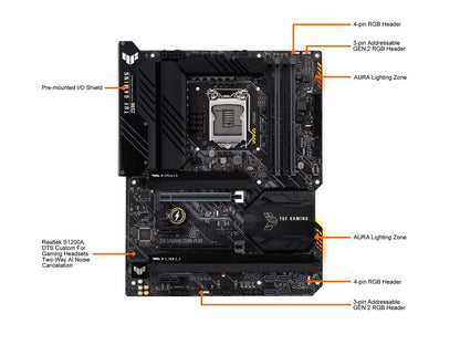 ASUS TUF GAMING Z590-PLUS LGA 1200 Intel Z590 SATA 6Gb/s ATX Intel Motherboard