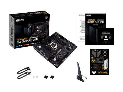 ASUS TUF Gaming B560M-PLUS WiFi LGA1200 (Intel®11th/10th Gen) Micro ATX Gaming Motherboard (PCIe 4.0, 2X M.2 Slots,8+1 Power Stages, 2.5Gb LAN, WiFi 6, USB 3.2 Type-C®, Thunderbolt™ 4 Support)