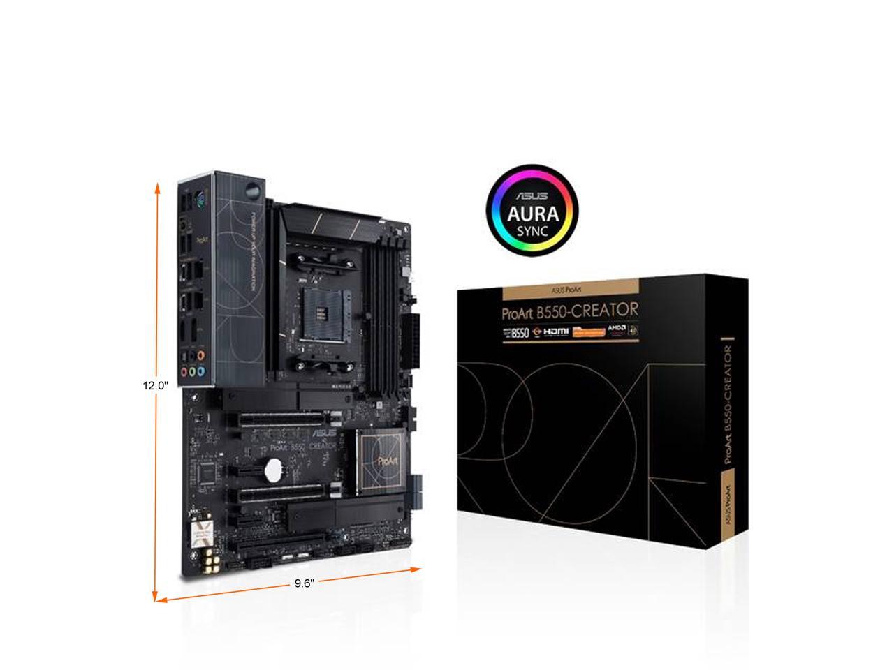 ASUS ProArt B550-CREATOR AM4 AMD B550 SATA 6Gb/s USB 3.0 HDMI ATX AMD Motherboard
