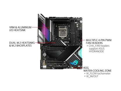 ASUS ROG Maximus XIII Apex (WiFi 6E) Z590 LGA 1200 (Intel 11th/10th Gen) ATX Gaming Motherboard (PCIe 4.0, 18 Power Stages, Intel 2.5 Gb Ethernet, 4 x M.2, USB 3.2 Gen 2x2, Aura Sync RGB)