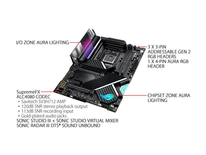 ASUS ROG Maximus XIII Apex (WiFi 6E) Z590 LGA 1200 (Intel 11th/10th Gen) ATX Gaming Motherboard (PCIe 4.0, 18 Power Stages, Intel 2.5 Gb Ethernet, 4 x M.2, USB 3.2 Gen 2x2, Aura Sync RGB)