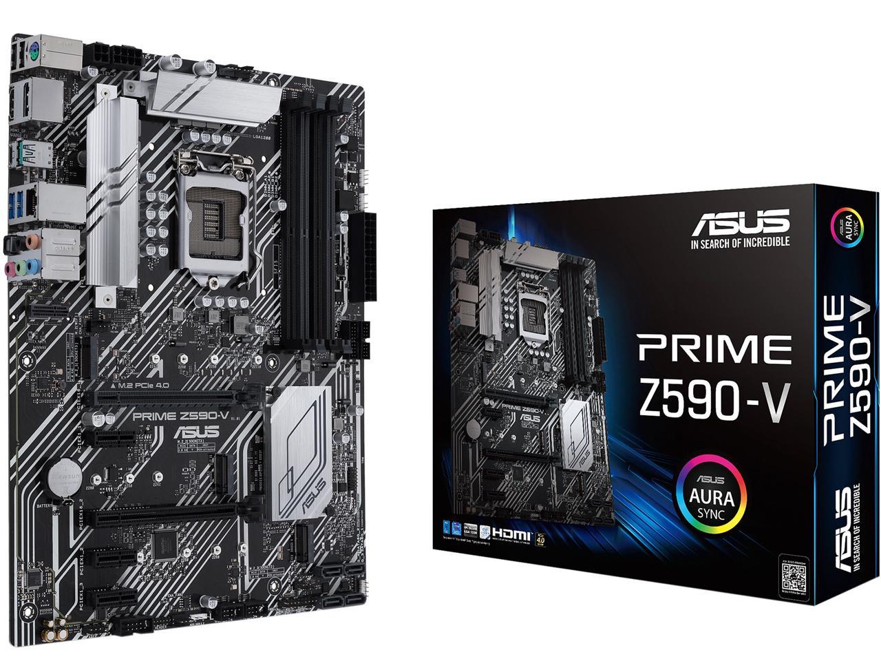 ASUS PRIME Z590-V LGA 1200 Intel Z590 SATA 6Gb/s ATX Intel Motherboard