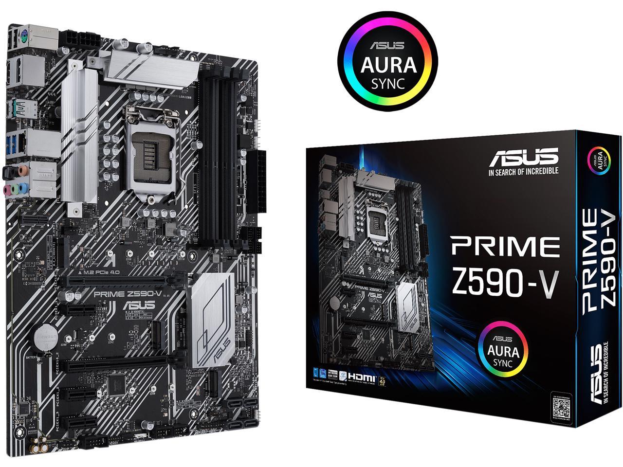 ASUS PRIME Z590-V LGA 1200 Intel Z590 SATA 6Gb/s ATX Intel Motherboard