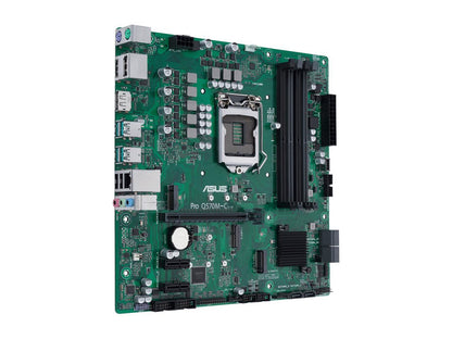 ASUS Pro Q570M-C/CSM LGA1200 (Intel 10th & 11th Gen) mATX Commercial Motherboard (PCIe 4.0, 1 LAN, Front Panel USB 3.2 Gen 1 Type-C, Intel vPro, 2 x DisplayPorts, TPM 2.0 IC Onboard, COM Debug Header, ASUS-exclusive Self-recovering BIOS)