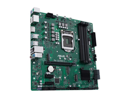 ASUS Pro Q570M-C/CSM LGA1200 (Intel 10th & 11th Gen) mATX Commercial Motherboard (PCIe 4.0, 1 LAN, Front Panel USB 3.2 Gen 1 Type-C, Intel vPro, 2 x DisplayPorts, TPM 2.0 IC Onboard, COM Debug Header, ASUS-exclusive Self-recovering BIOS)