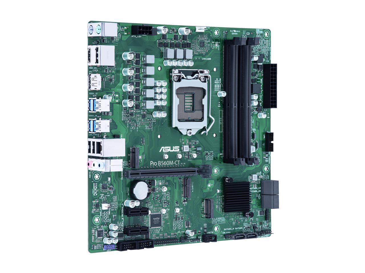 ASUS PRO B560M-CT/CSM LGA 1200 Intel B560 SATA 6Gb/s Micro ATX Intel Motherboard