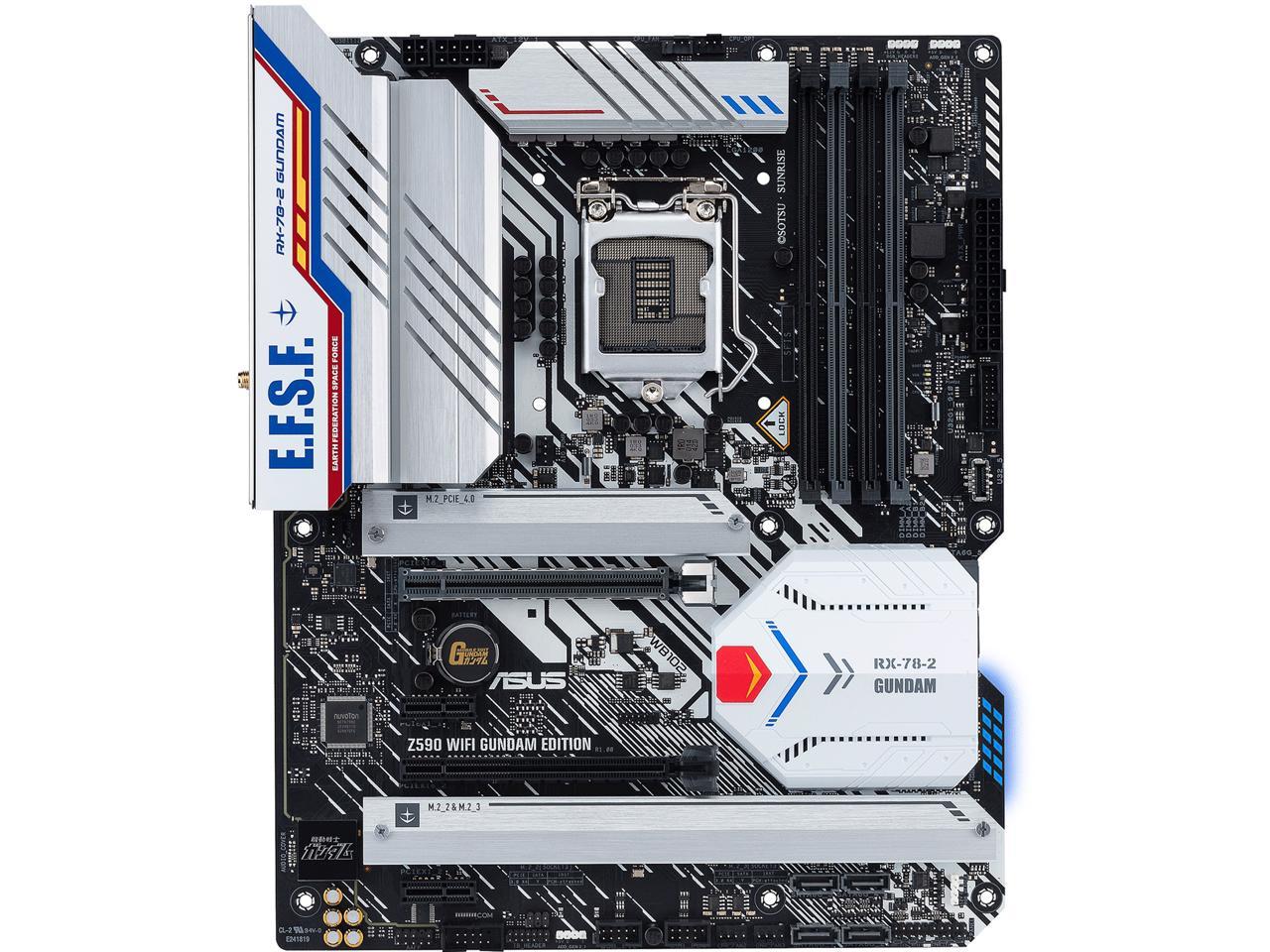 ASUS Z590 WIFI GUNDAM EDITION LGA 1200 Intel Z590 SATA 6Gb/s ATX Intel Motherboard