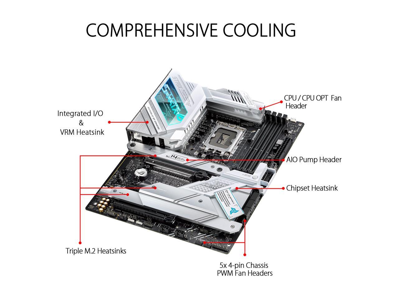 ASUS ROG Strix Z690-A Gaming WiFi D4 LGA 1700(Intel® 12th&13th Gen) ATX gaming motherboard(PCIe 5.0, DDR4,16+1 power stages,WiFi 6,Intel 2.5 Gb LAN,Bluetooth v5.2,Thunderbolt 4,4xM.2/NVMe SSD and Front panel USB 3.2 Gen 2x2 Type-C connector