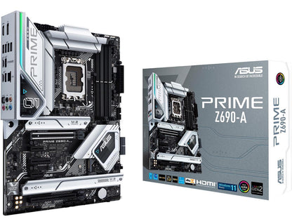 ASUS Prime Z690-A LGA 1700(Intel®12th&13th) ATX motherboard (16+1 DrMOS,PCIe 5.0,DDR5,4x M.2, Intel® 2.5 Gb LAN,USB 3.2 Gen 2 front panel Type-C,Thunderbolt™ 4,Aura Sync RGB lighting)