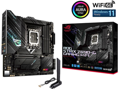 ASUS ROG Strix Z690-G Gaming WiFi 6E LGA 1700(Intel® 12th&13th Gen) Micro ATX gaming motherboard(PCIe 5.0,DDR5,14+1 power stages,2.5 Gb LAN,Bluetooth v5.2,Thunderbolt 4,3xM.2/NVMe SSD and Front panel USB 3.2 Gen 2x2 Type-C connector)