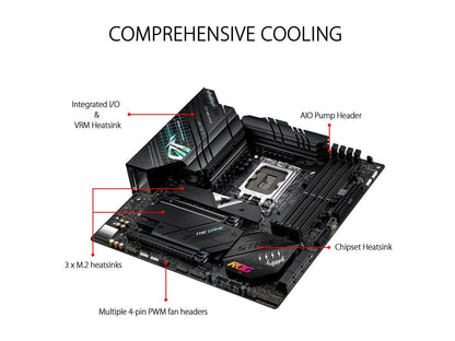 ASUS ROG Strix Z690-G Gaming WiFi 6E LGA 1700(Intel® 12th&13th Gen) Micro ATX gaming motherboard(PCIe 5.0,DDR5,14+1 power stages,2.5 Gb LAN,Bluetooth v5.2,Thunderbolt 4,3xM.2/NVMe SSD and Front panel USB 3.2 Gen 2x2 Type-C connector)