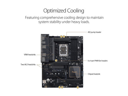 ASUS ProArt B660-Creator D4 LGA 1700 (Intel 12th & 13th Gen) Content Creator ATX Motherboard (PCIe 5.0, DDR4, 2.5G/1G LAN, 3xM.2/NVMe SSD, front panel USB 3.2 Gen2x2 Type-C ports with 60W charging)