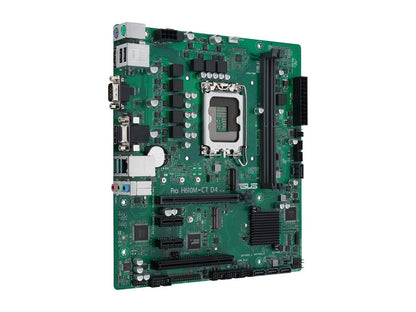 ASUS Pro H610M-CT D4-CSM LGA 1700 (Intel 12th & 13th Gen & Intel vPro) TCO-optimized Commercial Motherboard (PCIe 4.0, DDR4 3200, DP, HDMI, D-Sub, USB 3.2 Gen 2, M.2, M.2 key E slot, TPM IC onboard)