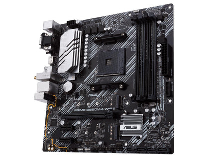 ASUS Prime B550M-A WiFi II AMD AM4 (3rd Gen Ryzen) Micro ATX Motherboard (PCIe 4.0, WiFi 6, ECC Memory, 1Gb LAN, HDMI 2.1/D-Sub, 4K@60HZ, Addressable Gen 2 RGB Header and Aura Sync)