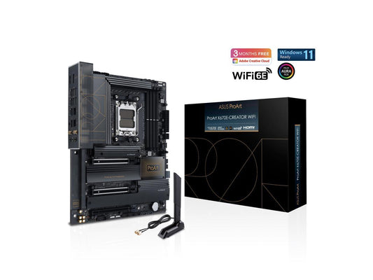 ASUS ProArt X670E-Creator WiFi 6E Socket AM5 (LGA 1718) Ryzen 7000 ATX Content Creator Motherboard (PCIe 5.0, DDR5, 16+2 Power Stages, USB4, 10Gb & 2.5Gb LAN, WiFi 6E, Four M.2 Slots, Front Panel USB 3.2 Gen2x2 Type-C Ports)